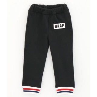 アナップキッズ(ANAP Kids)の♪新品　ANAP KIDS　ラインリブパンツ　ブラック　１２０㎝♪(パンツ/スパッツ)