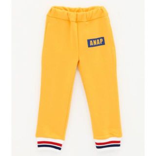 アナップキッズ(ANAP Kids)の♪新品　ANAPKIDS　ラインリブパンツ　イエロー　130㎝♪(パンツ/スパッツ)