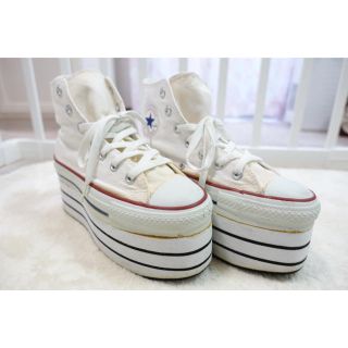 コンバース(CONVERSE)のコンバース厚底♡ホワイト(スニーカー)