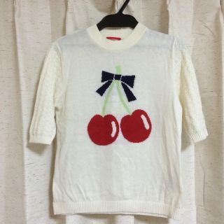 メリージェニー(merry jenny)のチェリースタンドネックニットTOPS(ニット/セーター)