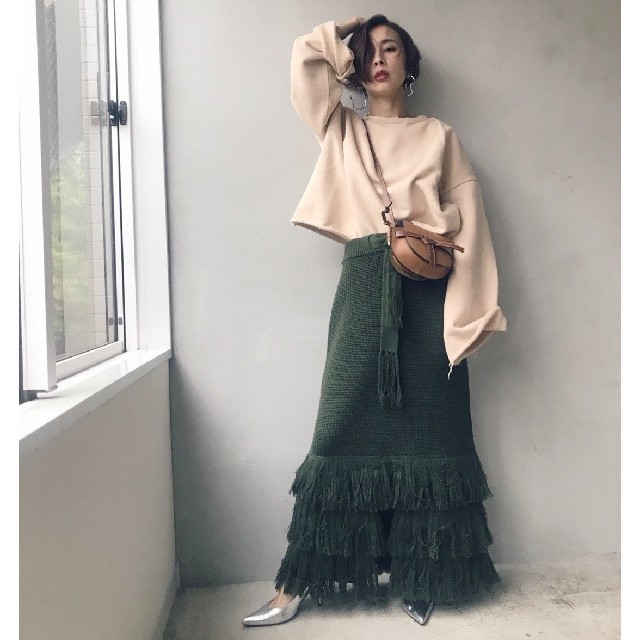 Ameri VINTAGE(アメリヴィンテージ)の新品タグ アメリヴィンテージ FRINGE TIERED SKIRT レディースのスカート(ロングスカート)の商品写真