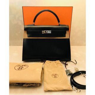 エルメス(Hermes)の正規品 HERMES エルメス ケリー ボックスカーフ 32 外縫い C刻印(ハンドバッグ)