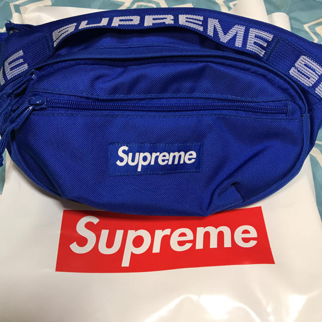 バッグsupreme 18SS ウエストバッグ 青