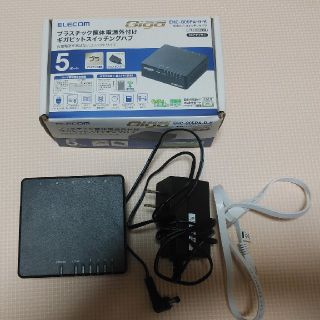 エレコム(ELECOM)のエレコム　スイッチングハブ　5ポート　EHC-G05PA-B-K(PC周辺機器)