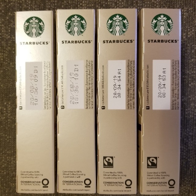 スターバックス ネスプレッソ ４箱x10個( 40カプセル)  食品/飲料/酒の飲料(コーヒー)の商品写真