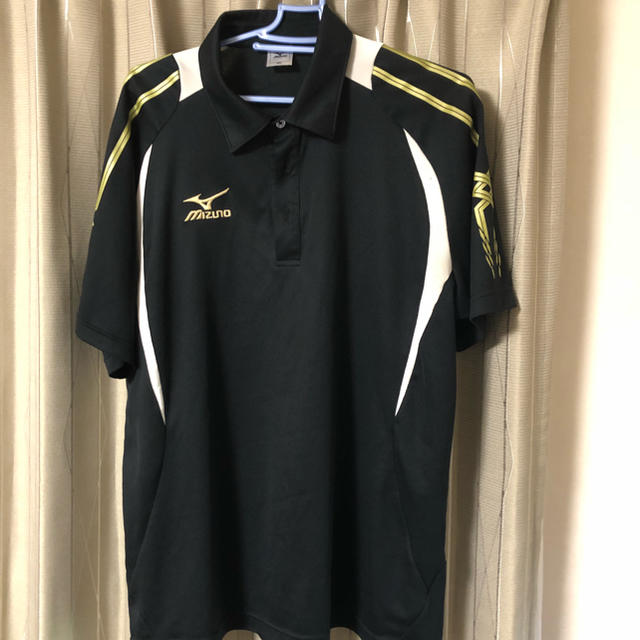 MIZUNO(ミズノ)のミズノ ポロシャツ ゲームシャツ 2XL ブラック ソフトテニス スポーツ/アウトドアのテニス(ウェア)の商品写真