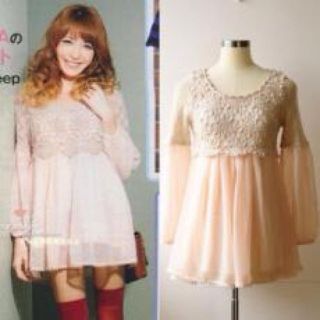 アルバローザ(ALBA ROSA)の♡アルバローザニットシフォンワンピ♡PK(ニット/セーター)