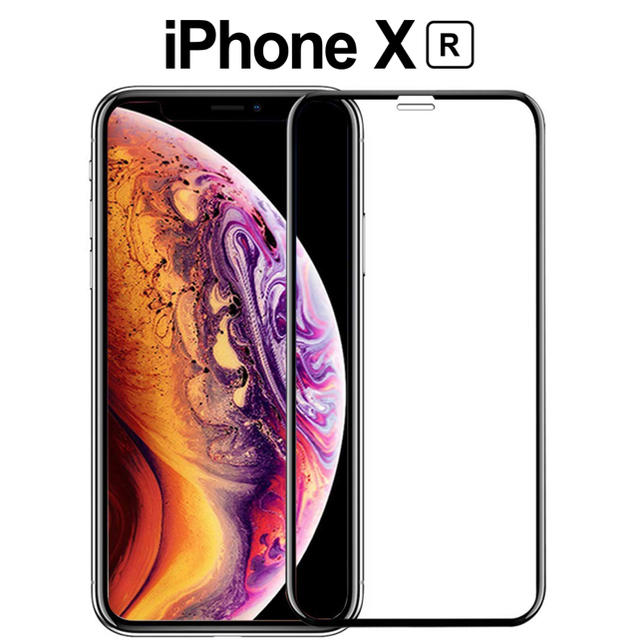 iPhone XR用　強化ガラスフィルム　10Ｄ  スマホ/家電/カメラのスマホアクセサリー(保護フィルム)の商品写真