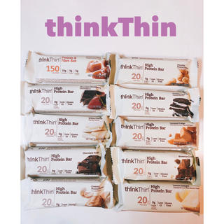 thinkThin プロテインバー 10本 チョコレート ダイエット 低糖質(ダイエット食品)