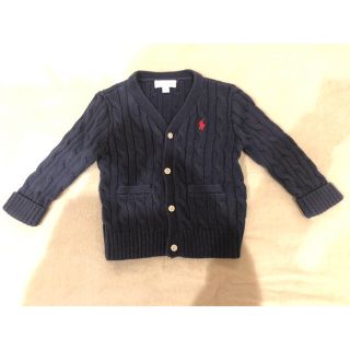 ラルフローレン(Ralph Lauren)の【 美品 】ラルフローレン ポロ カーディガン 80 ネイビー 綿 100%(カーディガン/ボレロ)