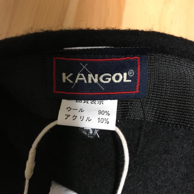 KANGOL(カンゴール)の【新品未使用】カンゴール  ハンチング 黒色×白色 メンズの帽子(ハンチング/ベレー帽)の商品写真