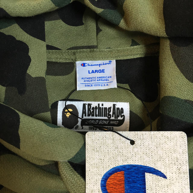 【最終値下】a bathing ape  X  champion  パーカー 1