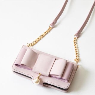 サミールナスリ(SMIR NASLI)のSMIRNASLI♡リボンスマホケース♡iPhone カバー 美品(iPhoneケース)