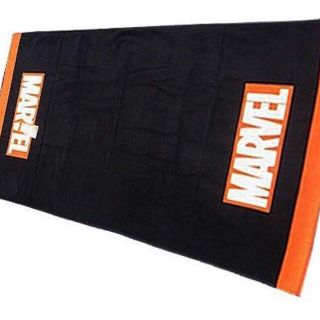 マーベル(MARVEL)のマーベル バスタオル MARVEL ロゴ小 120 × 61cm(タオル/バス用品)