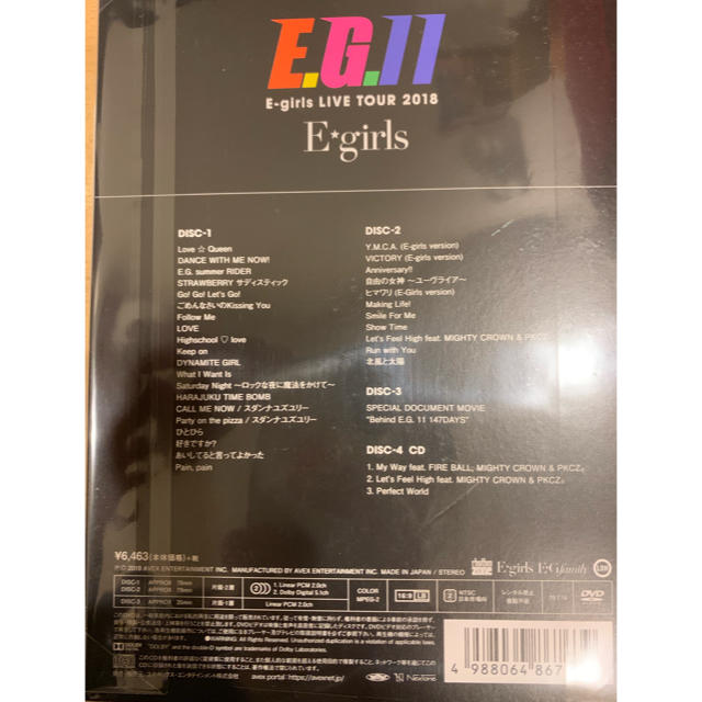 E-girls(イーガールズ)のE-girls LIVE TOUR 2018 ～E.G. 11～  エンタメ/ホビーのDVD/ブルーレイ(ミュージック)の商品写真