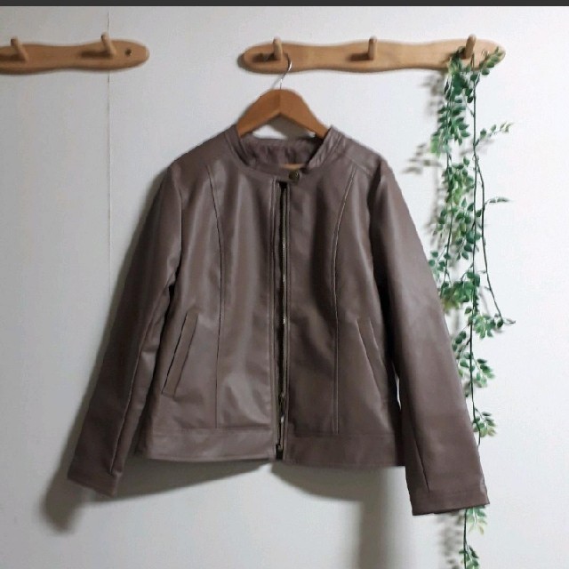 最先端 新品未使用 ICB 名作 レザージャケット ライダース ノーカラー