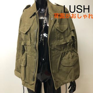 ラッシュ(LUSH)の新品 LUSH ラッシュ ミリタージャケット レディース ストレッチ素材 (ミリタリージャケット)