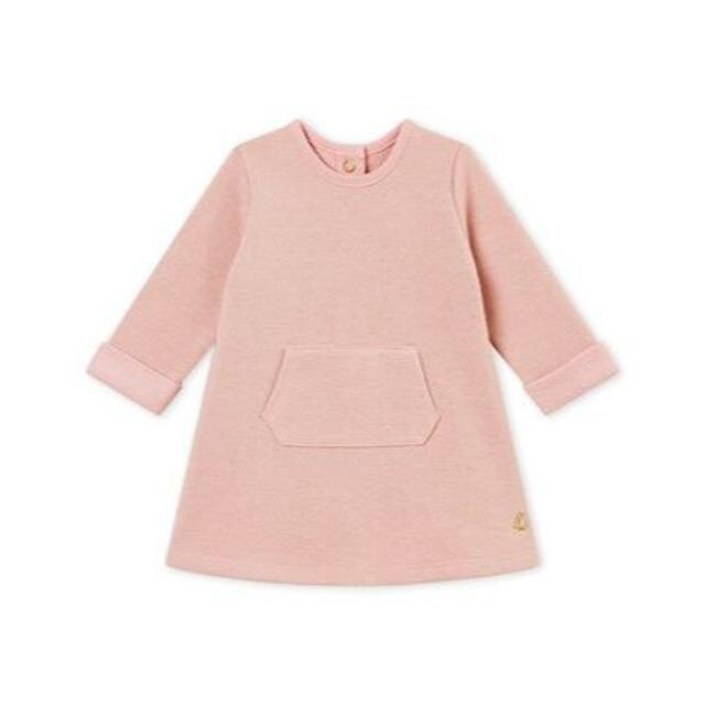 PETIT BATEAU(プチバトー)のくるり様専用♡18m プチバトー ラメスウェットワンピース キッズ/ベビー/マタニティのキッズ服女の子用(90cm~)(ワンピース)の商品写真