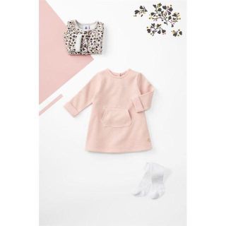 プチバトー(PETIT BATEAU)のくるり様専用♡18m プチバトー ラメスウェットワンピース(ワンピース)