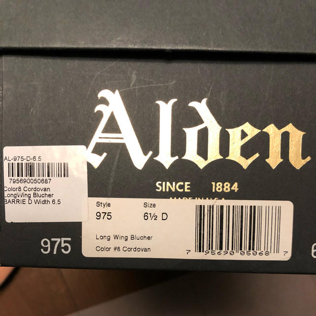 Alden(オールデン)のオールデン ロングウイングチップ コードバン 6 1/2D メンズの靴/シューズ(ドレス/ビジネス)の商品写真