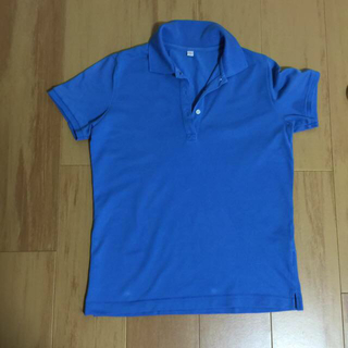 ユニクロ(UNIQLO)のUNIQLO ブルー ポロシャツ L(ポロシャツ)