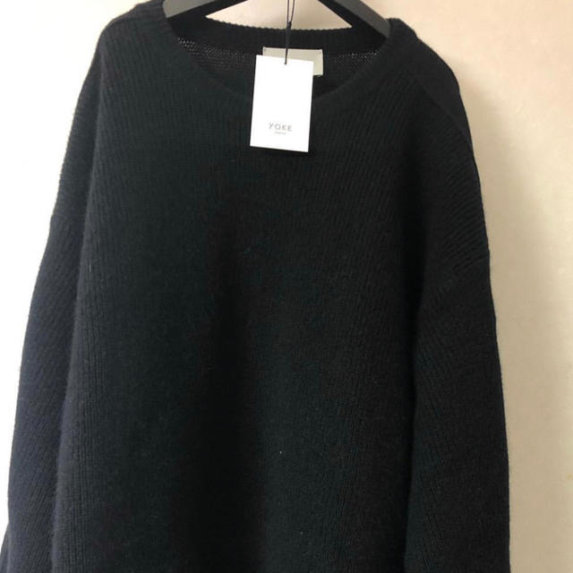 トップスyoke 18aw 7G oversized half cardigan ニット