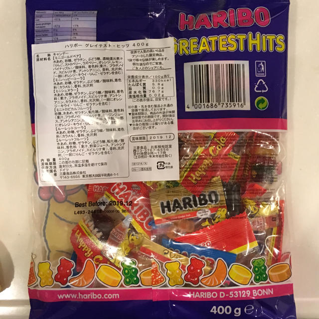 HARIBO グレイテスト・ヒッツ 400ｇ 食品/飲料/酒の食品(菓子/デザート)の商品写真