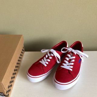 ヴァンズ(VANS)の美品🔹VANS ヴァンズ ★ 可愛い❗️スニーカー レッド 23.5cm(スニーカー)