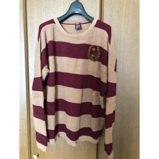 ダブルスタンダードクロージング(DOUBLE STANDARD CLOTHING)の美品 ビジューロゴボーダーニット(ニット/セーター)