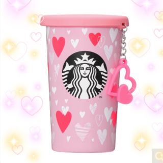 スターバックスコーヒー(Starbucks Coffee)のバレンタイン2019シリコンリッドステンレスカップチャーム355ml(タンブラー)