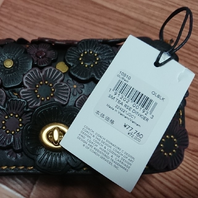 COACH ディンキアー グラブタン レザー ウィズ スモール ティーローズ