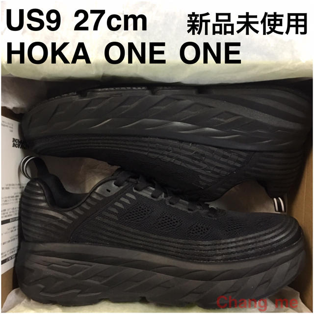 US9 27cm HOKA ONE ONE BONDI 6 新品 黒 正規品