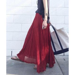 キュプラ100％生産国アパルトモン＊ Pleats Skirt  Lisier