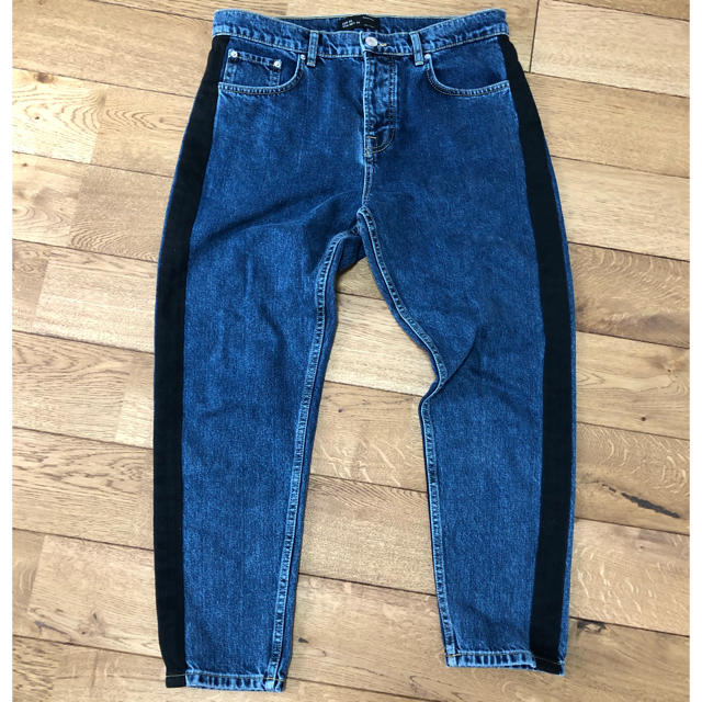 ZARA サイドライン デニム パンツ | フリマアプリ ラクマ