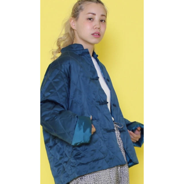 IAMI IN FACT... マットサテンキルティング チャイナジャケット