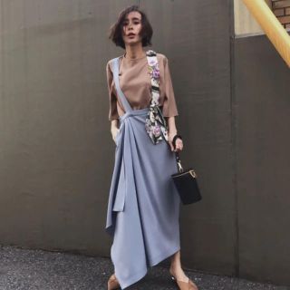 アメリヴィンテージ(Ameri VINTAGE)の2018ss 即完売 SCARF SHOULDER DHOTI SKIRT(ロングスカート)