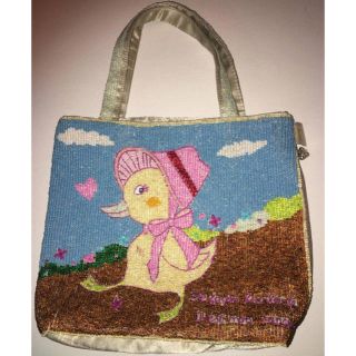 ルートート(ROOTOTE)のROOTOTE ミニトート ビーズ・スパンコールみにくいアヒルの子used美品(トートバッグ)