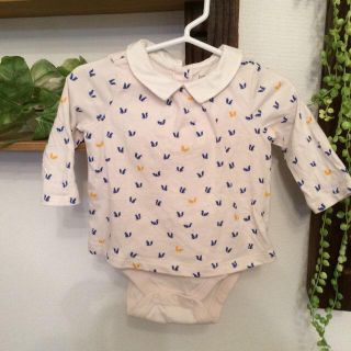 ベビーギャップ(babyGAP)の春に🌸1枚で可愛い！丸えりロンパ 60(ロンパース)