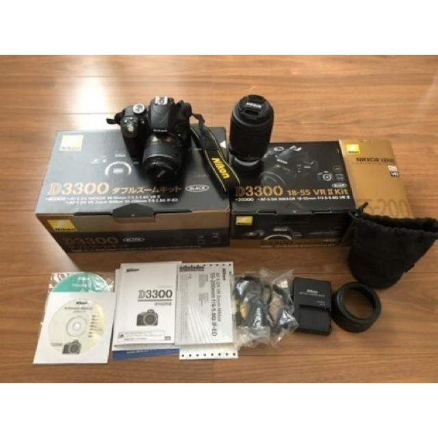 【再値下げしました】Nikon D3300 ダブルズームレンズキットスマホ/家電/カメラ