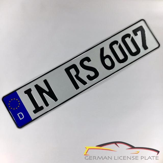 AUDI(アウディ)の★新品★ 「IN RS 6007」 1枚セット 本物ドイツユーロナンバープレート 自動車/バイクの自動車(車外アクセサリ)の商品写真