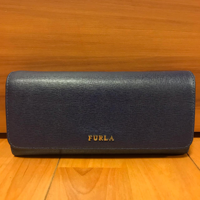 美品！FURLA 財布 上品 紺