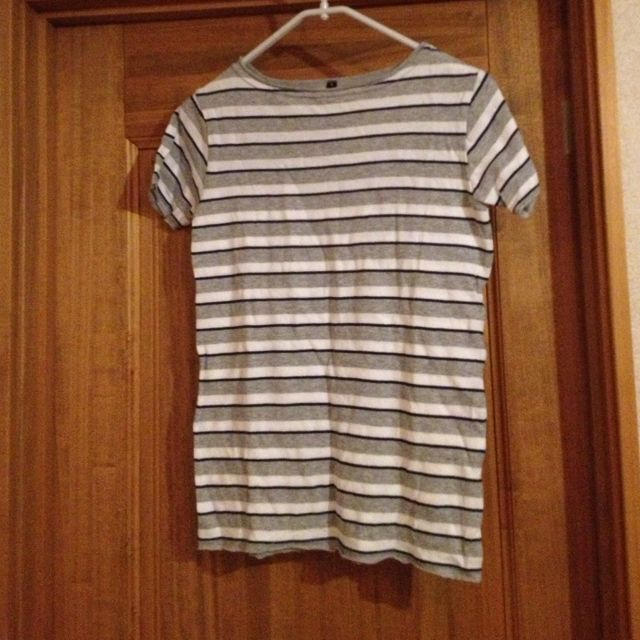 MUJI (無印良品)(ムジルシリョウヒン)の無印のボーダーTシャツ レディースのトップス(Tシャツ(半袖/袖なし))の商品写真