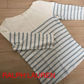 ラルフローレン(Ralph Lauren)のRALPH LAURENラルフローレン ボートネックボーダーカットソー(カットソー(長袖/七分))