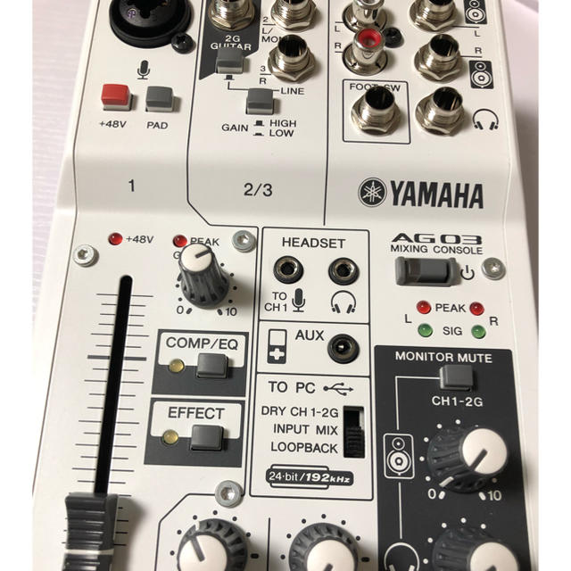 ヤマハ(ヤマハ)の【ほぼ新品‼︎】YAMAHA AG03 楽器のDTM/DAW(オーディオインターフェイス)の商品写真