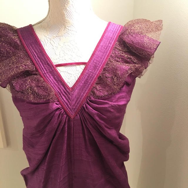 新品・未使用 Velnica パープルタイトワンピース レディース