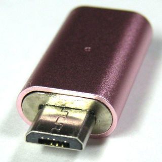 ピンク 磁石 microUSB マグネット 充電アダプタ(バッテリー/充電器)