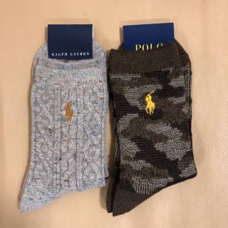 ポロラルフローレン(POLO RALPH LAUREN)の新品 レディース POLO ポロラルフローレン 人気ソックス2足 日本製(ソックス)