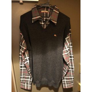 バーバリー(BURBERRY)のぽぽぽぽ様専用 BURBERRY LONDONシャツ一体型セーター XL(シャツ)