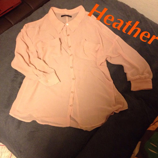 heather(ヘザー)の春色☆シースルー シフォンブラウス レディースのトップス(シャツ/ブラウス(長袖/七分))の商品写真