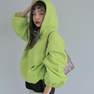 スタイルナンダ(STYLENANDA)の新品 STYLENANDA ♡裾ドロストパーカー ブラック(パーカー)